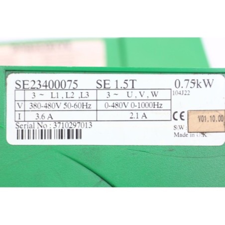 Leroy Somer SE23400075 Digidrive SE1.5T SE 1.5 T 0.75kW READ DESC (B538)