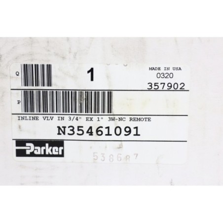 Parker N35461091 INLINE Valve 3/4 EX 1 READ DESC (B516)