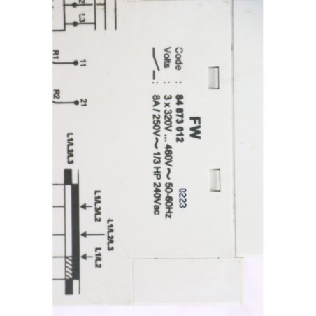 Crouzet 84 873 012 FW  3 phase monitor relay (B698)