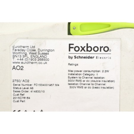 Foxboro 2750 2750/AO2 AO2 analog output module (B698)