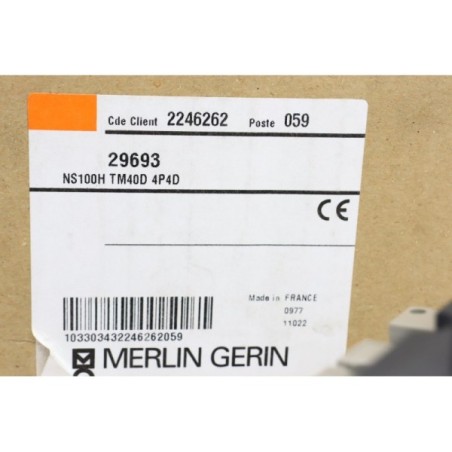 Merlin gerin 29693 NS100H TM40D 4P4D Disjoncteur (B656)