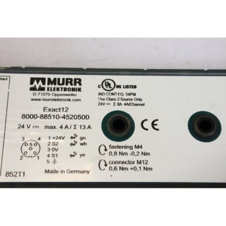 Murr elektronik 8000-88510-4520500 Bloc de distribution (B842)