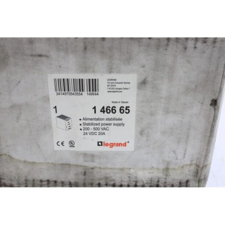 Legrand 1 466 65 146665 Alimentation stabilisée 24V 20A Old stock (B1008)