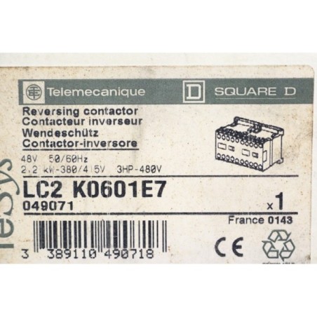 Schneider electric 049071 LC2 K0601E7 contacteur inverseur READ DESC (B1134)