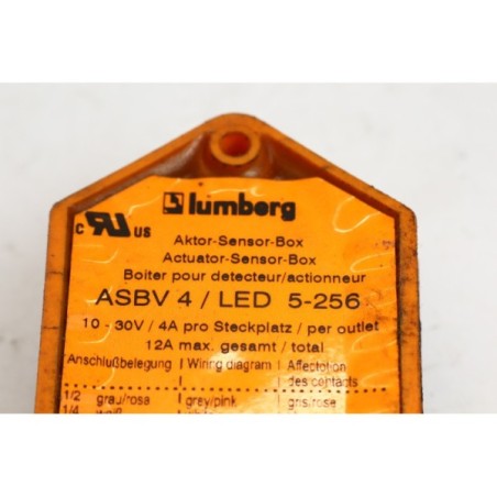 Lumberg ASBV 4 / LED 5-256 Actuator-Sensor Box I/O module READ DESC (B1134)