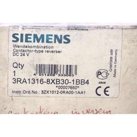 Siemens 3RA1316-8XB30-1BB4 contacteur inverseur 24V DC READ DESC (B259)
