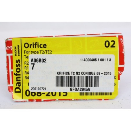Danfoss 068-2015 Orifice 02 Pour type T2/TE2 vanne thermostatique (B490)