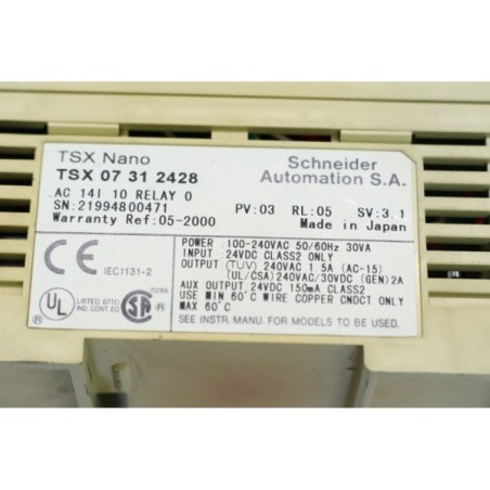 Schneider Automation TSX 07 31 2428 Modicon TSX NANO module automate READ (B222)