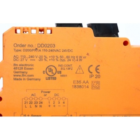 IFM DD0203 D200/FR1A 110-240VAC 24VDC regulateur (B320)