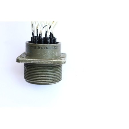 Amphenol MS3102A22-14S Pre wired connector READ DESC (B348)