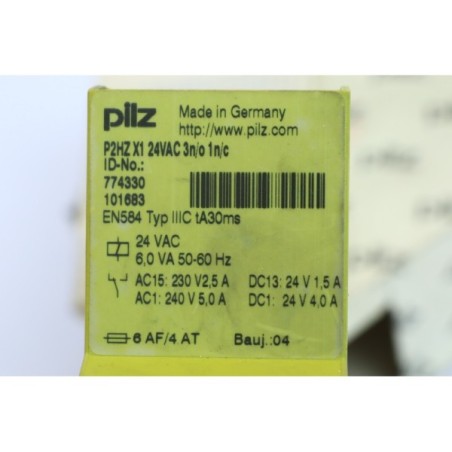 Pilz 774330 P2HZ X1 24VAC 3n/o 1n/c READ DESC (B1250)
