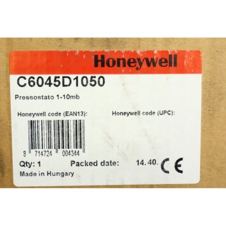 Honeywell C6045D1050 Gas and air pressure switch (B1250)