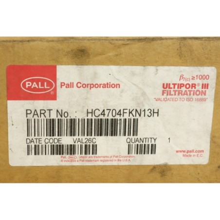PALL HC4704FKN13H Filtre remplacement (B1253)