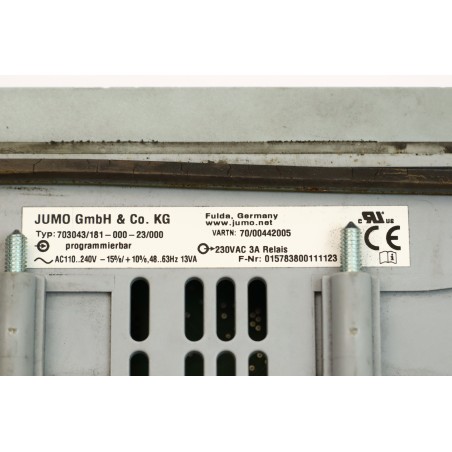 JUMO 703043/181-000-23/000 dTRON 308 Tempertaure Controller (B91)