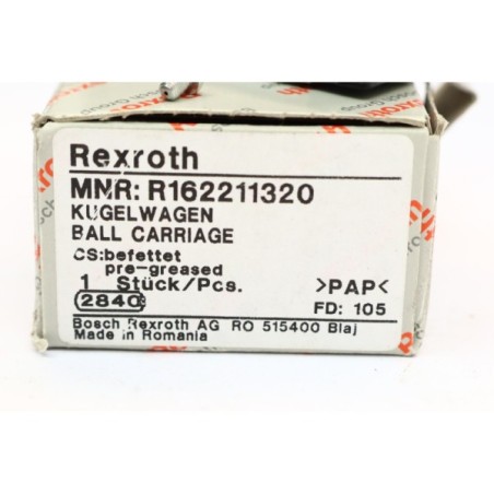 Rexroth R162211320 Ball Carriage roulement linéaire (B59)