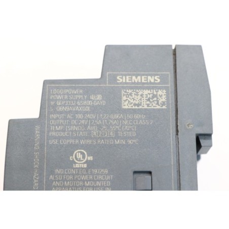 Siemens 6EP3332-6SB00-0AY0 LOGO ! Power alimentation 24V 2.5A (B63)