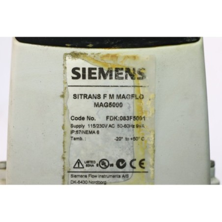 Siemens 083F5001 SITRANS F M MAGFLO MAG1100 + MAG5000 Débimètre électroma (B155)