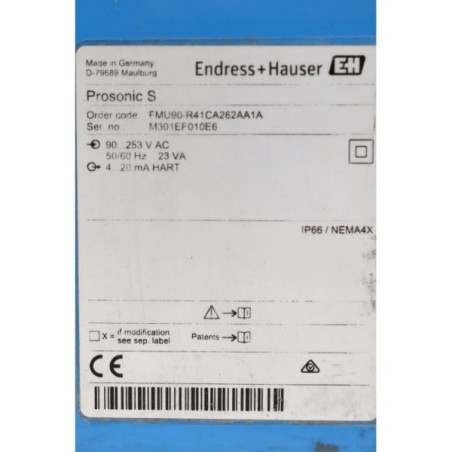 Endress+Hauser FMU90-R41CA262AA1A Prosonic S FMU90 sensor READ DESC (B798)