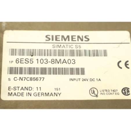 Siemens 6ES5 103-8MA03 SIMATIC S5-100U CPU 103 (B228)