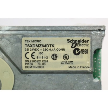 Schneider Electric TSXDMZ64DTK TSX MICRO 32I 24VDC + 32Q 0.1A (B297)