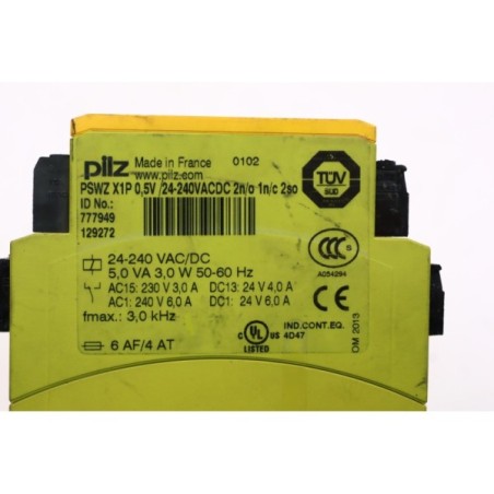 Pilz 777949 PSWZ X1P 0,5V 24-240VACDC relais de sécurité (B590)