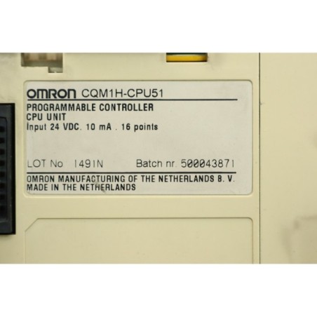 Omron CQM1H-CPU51 PROGRAMMABLE CONTROLLER CPU UNIT (B846.1)