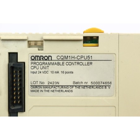 Omron CQM1H-CPU51 PROGRAMMABLE CONTROLLER CPU UNIT READ DESC (B846.2)