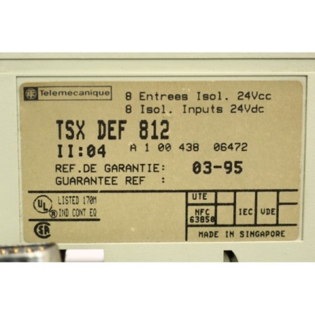 Telemecanique TSX DEF 812 Input Module 8 Isol. Input (B846)