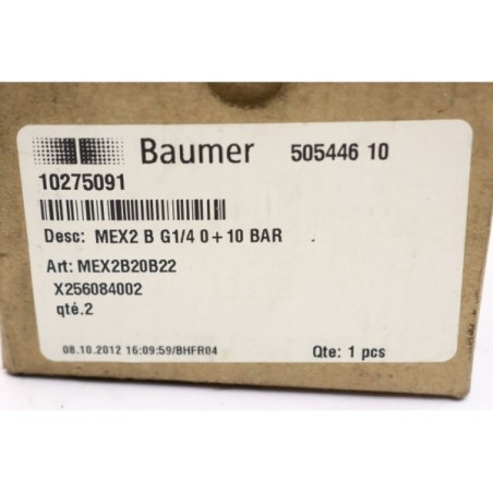 Baumer 10275091 MEX2B20B22 MEX2 B G1/4 0 + 10BAR (B958)